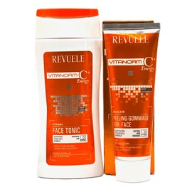 REVUELE 2tlg. Set VITANORM C+ENERGY Zartes Peeling-Gommage 80ml + Gesichtswasser mit Vitaminen 200ml