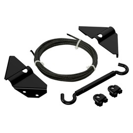 National Hardware N166-004 Anti-Sag Gate Kit, For Exterior Use, Coated with WeatherGuard Protection, Black