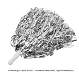 Pack of 20 Pompoms Cheerleading, Bright Metallic Cheers Ball Squad Cheer Sports Colours Pompoms Hand Flower Bands Spirit Cheering Pom Colours Accessories Dance Pompoms Sports Game Team Spirit