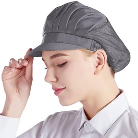 Nanxson 3pcs Chef Hat Kitchen Cooking Chef Cap Food Service Hair Nets CF9033 Grey