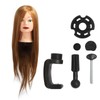 Hairdressing Mannequin Head 85 Percent Real Hair Flexible Multipurpose Hair
