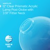 KastLite 12" Clear Prismatic Acrylic Lamp Post Globe | Prismatic