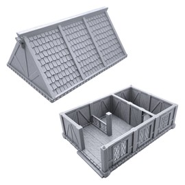 Ulvheim Merchant House - Stable by Terrain4Print, 3D Printed Tabletop RPG Scenery and Wargame Terrain for 28mm Miniatures