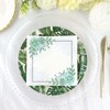 Tableclothsfactory 20 Pack | White and Green Floral Design Dinner