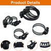 Litoexpe 60 Pack Black Hose Clamps, Stainless Steel Worm Gear