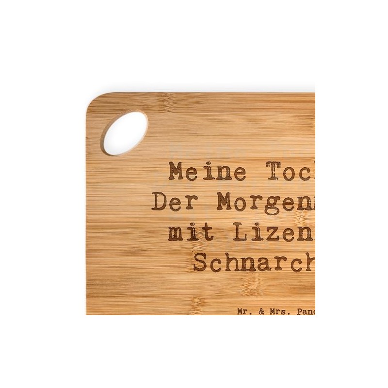 Mr. & Mrs. Panda Bamboo Chopping Board with German Text