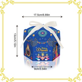 12 Pieces Happy Diwali Gift Boxes Diwali Party Treat Boxes Festival of Lights Goodie Boxes for Diwali Party Supplies