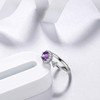 Aurora Tears Birthstone Adjustable Rings 925 Sterling Splitter Birthstone Open