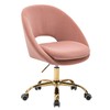 TINA'S HOME Modern Velvet Office Chair with with Adjustable Swivel,