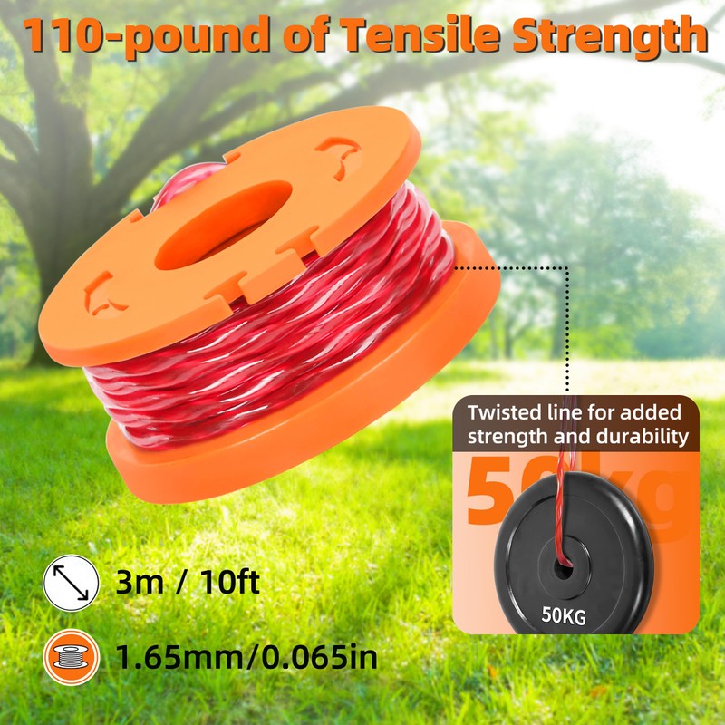 Xgunion Trimmer Spool Line for Worx 14 Pack WA0010 Edger