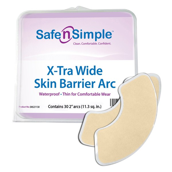 X-Tra Wide Skin Barrier Arc Pack of 20 by Safe N' Simple