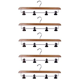Set of 5-Super Duper Sturdy Bamboo Kilt Hangers