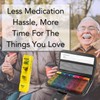 Tabtime Black Pill/Tablet Wallet, Weekly 7 Day Pill Box Organiser