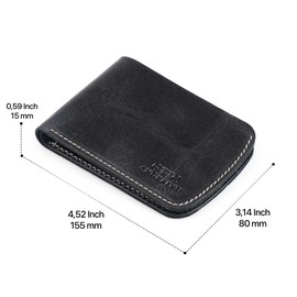 Otto Angelino Genuine Leather Slim Bifold Wallet with ID Slot - Unisex