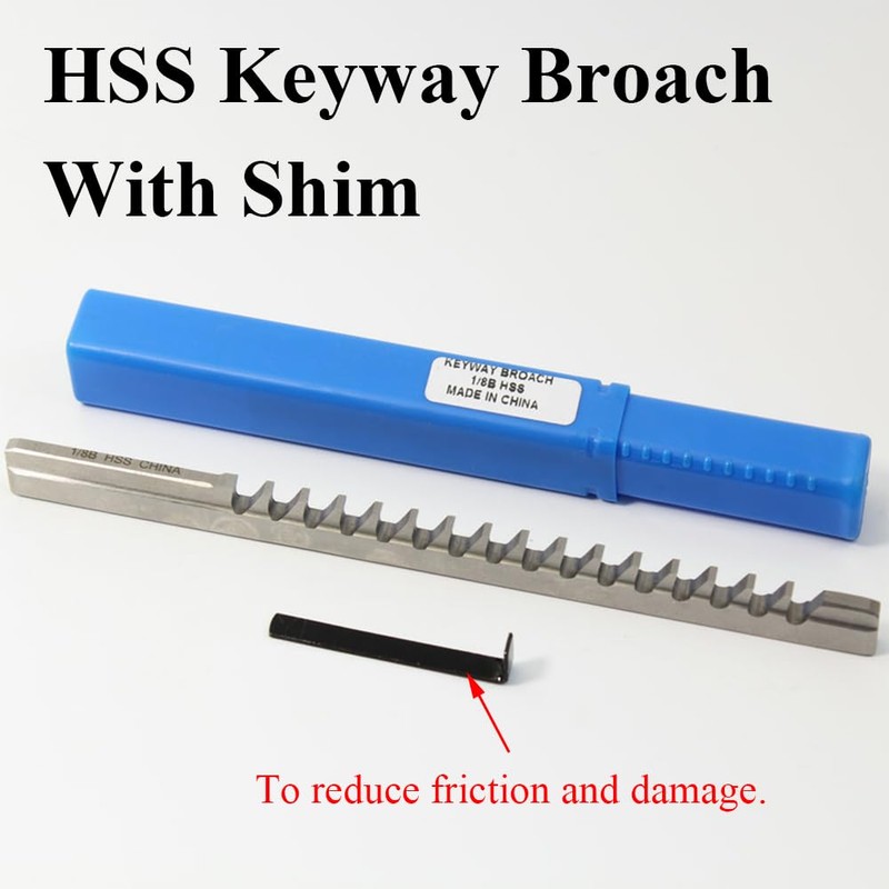 HSS Keyway Broach with Shim Hydraulic Machine Accessory Broaching Tool,