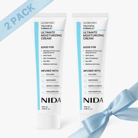 NIDA Youthful Formula Ultimate Moisturizing Cream (100mL) / Collagen, Niacinamide, Centella Asiatica, Hyaluronic Acid / Wrinkles, Dark Spots, Skincare:_2-Packs