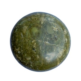 TRUENRGY Green Opal Palm Stone With Emotional Balance Effect - 2"-3" Polished Grade A+ High Energy Green Opal Worry Stone With Information Card - (Green Opal)