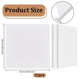 OLYCRAFT 12Pcs White Foam Board 3.9x3.9 Inch Foam Core Board for Crafts 1/5 Inch Thick White Core Mat PVC Foam Board Sheets Mat Boards Poster Boards for Crafts Framing Art Display Presentation