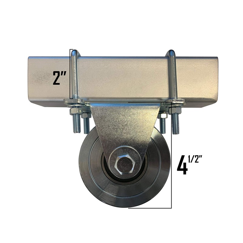 Slide Gate V Groove Wheels 4” Double Bearing Bolted External