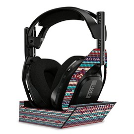 MightySkins Carbon Fiber Skin Compatible with Astro A50 Wireless Headphones + Base Station (Gen 4) - Southwest Stripes | Protective, Durable Textured Carbon Fiber Finish | Easy to Apply