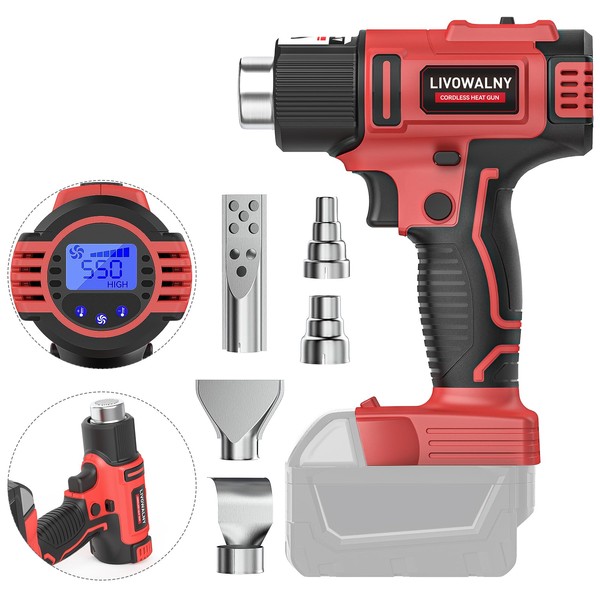 Cordless Heat Gun for Milwaukee m18 Battery, LIVOWALNY 18V 350W