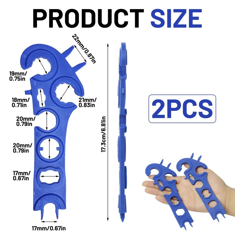 1 Pair Solar Wrench, 8-in-1 Solar Disconnect Wrench for All