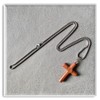 Xusamss Fashion Natural Stone Cross Pendant Necklace,24inches Box Chain