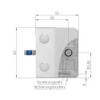 Glass Clamp Model 35, with AbZ, Flat Connection, V2A for