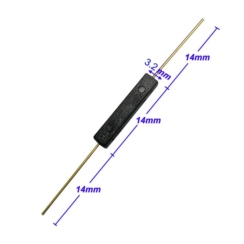 Gebildet 10pcs Plastic Reed Switch Reed Contact Normally Open (N/O)