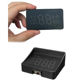 3.5" Car HUD Head Up Display with OBD2/EUOBD Interface Plug & Play Vehicle Speed KM/h MPH, OverSpeed Warning, Water Temperature, Battery Voltage, Mileage Measurement