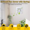 Powrocket Bathroom Exhaust Fan Cover with Spring, 12" x 12"