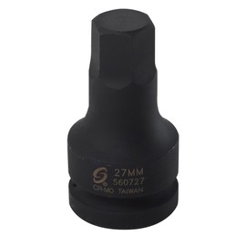 SUNEX TOOLS 560727 1-Inch Drive 27mm Hex Driver Socket