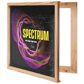 KAIU Vinyl Frame – Solid Wood and Clear Acrylic Wall Mount for Album Cover and Record Display - Frames for 12 Inch LP - Natural