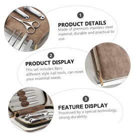 VICASKY 1 Set Stainless Steel Nail Clipper Kit for Use Durable Manicure with Nail File for Personal and Resistant for Fingernails and Toenails