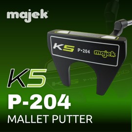 Majek K5 P-204 Golf Putter Right Handed Mallet Bullet Style with Alignment Line Up Hand Tool 35 Inches Tall Lady's Perfect for Lining up Your Putts