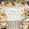 Pearls and Prosecco Bridal Shower Decorations Bow Champagne Pearls Backdrop