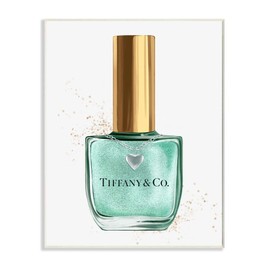 Stupell Industries Makeup Cyan Nail Polish Fashion, Design by Artist Ziwei Li Wall Art, 10 x 15, Wood Plaque