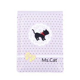 Cute Ms Cat Cushioned Folding Travel Pocket Compact Makeup Mirror Mini Organizer, V6