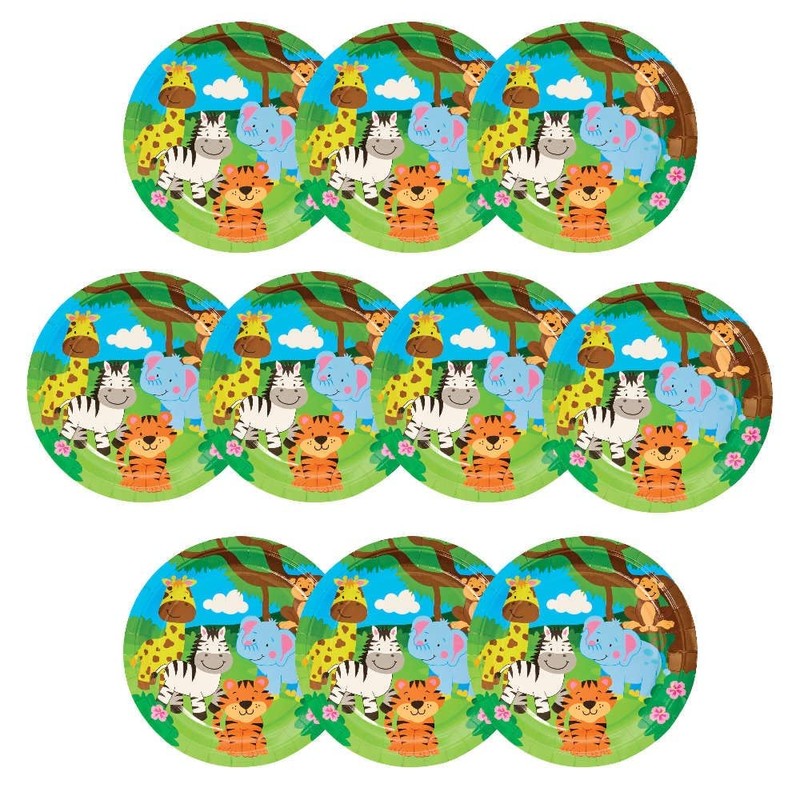 Baker Ross FX101 Jungle Chums Party Plates - Pack of