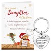 Yaomiao Daughter Christmas Card Keyring Gifts from Mum Dad with