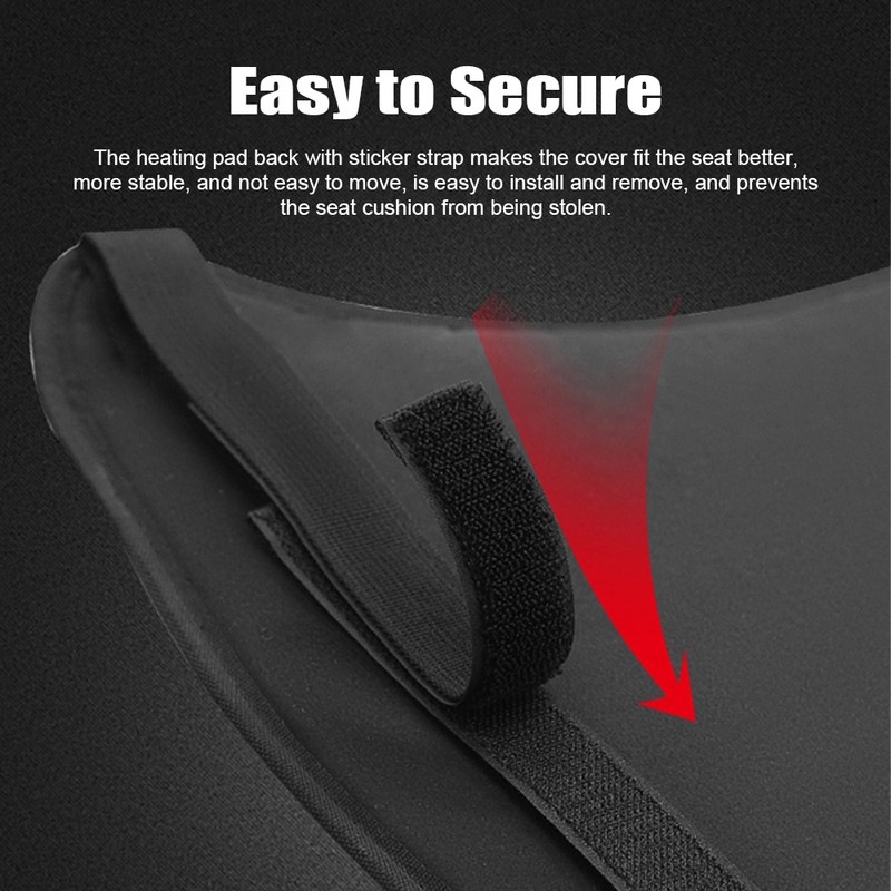 Motorcycle Heated Seat Cushion Electric Heated Seat Pad 3-Speed Adjustable