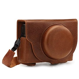 MegaGear MG1728 Ever Ready Genuine Leather Camera Case compatible with Sony Cyber-shot DSC-RX100 VII - Brown