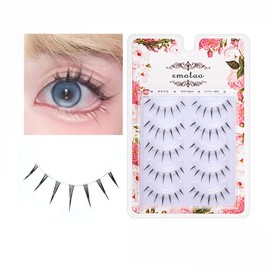 emotao False Eyelashes, Natural, Popular, Short Eyelashes, Bottom of Eyelashes, Popular, Handmade False Eyelashes, Actress Eyelashes, Cosplay Makeup Mine False Eyelashes, 5 Pairs (M9-01)