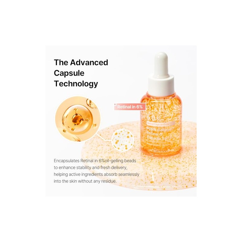 mixsoon PDRN Collagen Retinal 6 Capsule Serum - Sérum Reafirmante