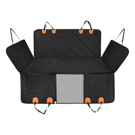Waterproof Oxford Cloth Dog Car Seat Cover Non-Slip Scratchproof Back Seat Extender with Hammock for PetsColor: Black Color