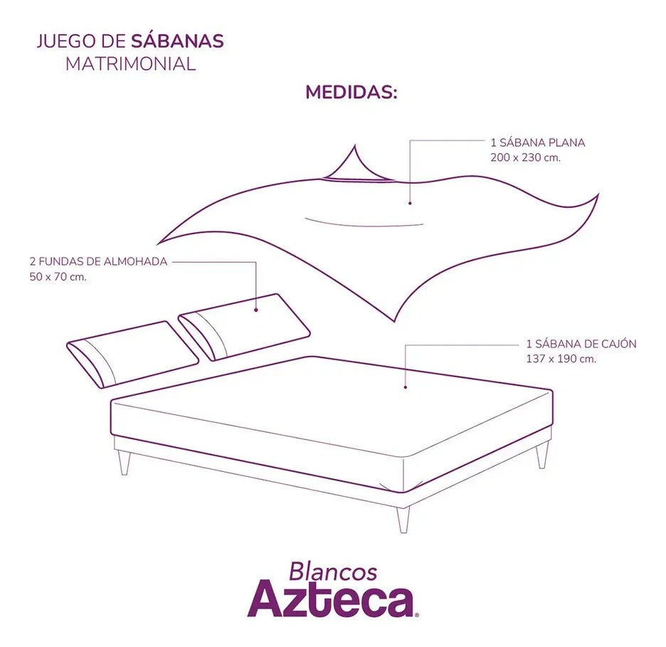 Blancos Azteca Extra Suave y Fresco Juego de Sábanas Matrimonial Color Florencia Verde