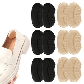 6 PairsHeel Pads, Protectors for Shoes, Heels Insoles, Preventing Too Big Shoe, Heel Cushions for Ladies Shoes,Shoe Heel Grips Blisters Prevention Relieve Pain