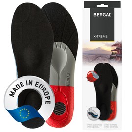 Bergal Men's X-treme Einlegesohle für Freizeit Orthotic Insole, Multicolour (Schwarz), 11 UK