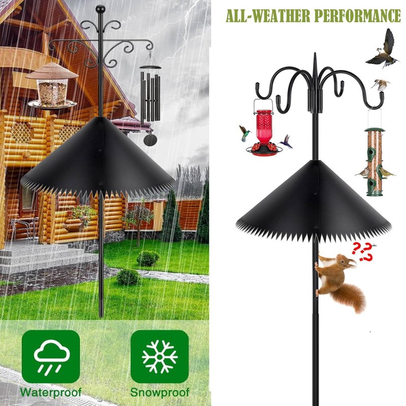 CozyCove Squirrel Baffle for Bird Feeder Pole Squirrel Proof, Spiked