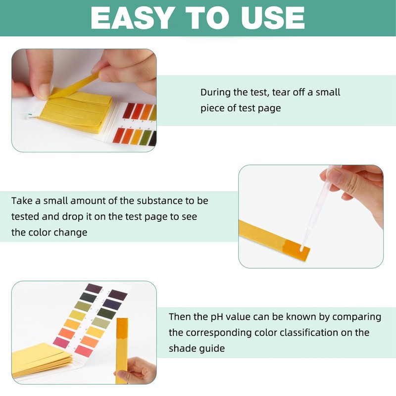 zhuyva 4 Pcs Ph Test Strips, Soil Ph Testing Test